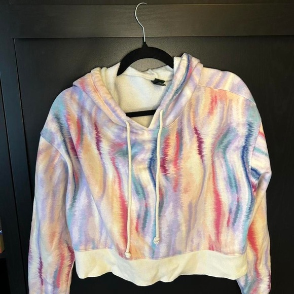 wild fable Tops - pink tie dye cropped hoodie